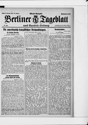 Berliner Tageblatt und Handels-Zeitung vom 22.12.1922