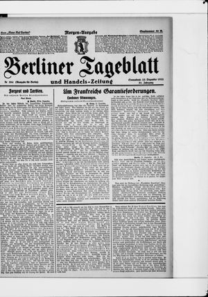 Berliner Tageblatt und Handels-Zeitung vom 23.12.1922