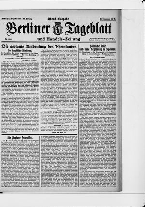 Berliner Tageblatt und Handels-Zeitung vom 27.12.1922