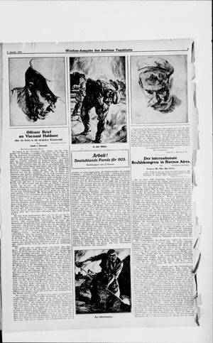 Berliner Tageblatt und Handels-Zeitung vom 03.01.1923
