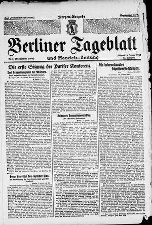 Berliner Tageblatt und Handels-Zeitung vom 03.01.1923