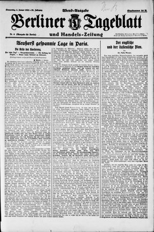Berliner Tageblatt und Handels-Zeitung on Jan 4, 1923