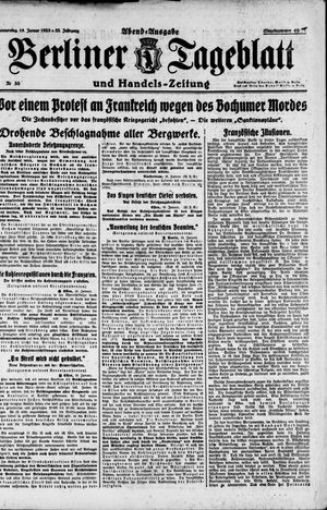 Berliner Tageblatt und Handels-Zeitung vom 18.01.1923