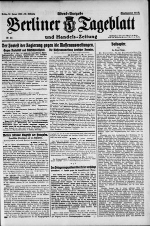 Berliner Tageblatt und Handels-Zeitung vom 26.01.1923