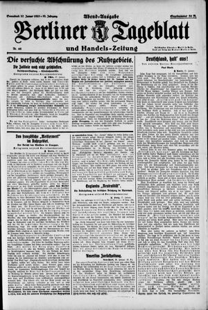 Berliner Tageblatt und Handels-Zeitung on Jan 27, 1923