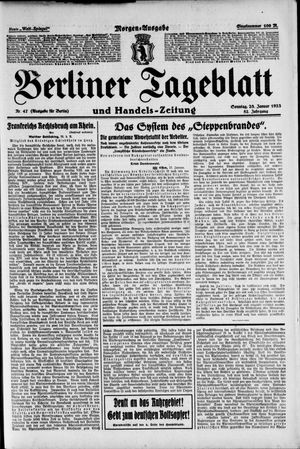 Berliner Tageblatt und Handels-Zeitung on Jan 28, 1923