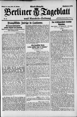 Berliner Tageblatt und Handels-Zeitung vom 31.01.1923