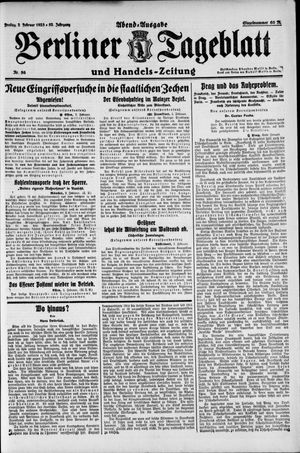 Berliner Tageblatt und Handels-Zeitung vom 02.02.1923