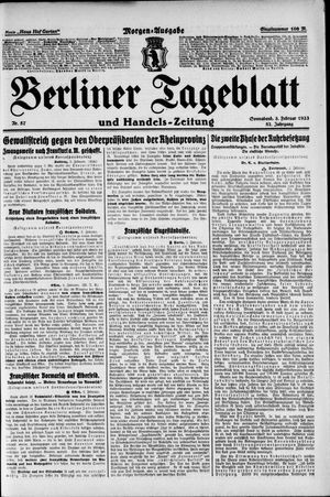 Berliner Tageblatt und Handels-Zeitung on Feb 3, 1923