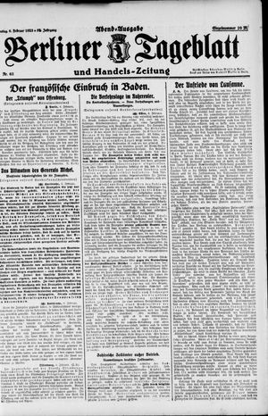 Berliner Tageblatt und Handels-Zeitung vom 06.02.1923