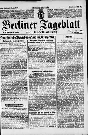 Berliner Tageblatt und Handels-Zeitung on Feb 7, 1923