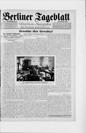 Berliner Tageblatt und Handels-Zeitung vom 21.02.1923