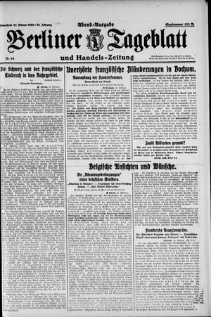 Berliner Tageblatt und Handels-Zeitung vom 24.02.1923