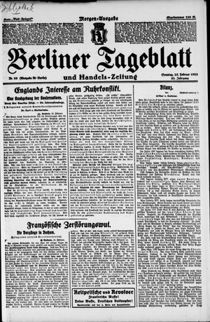 Berliner Tageblatt und Handels-Zeitung vom 25.02.1923