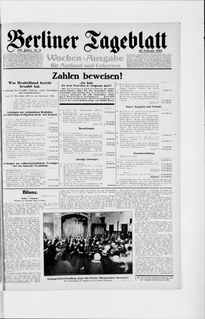 Berliner Tageblatt und Handels-Zeitung vom 28.02.1923