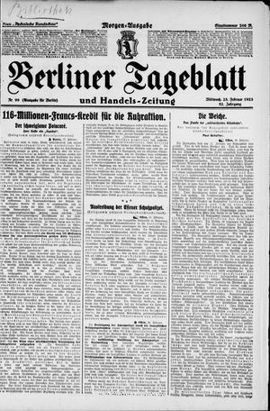 Berliner Tageblatt und Handels-Zeitung vom 28.02.1923