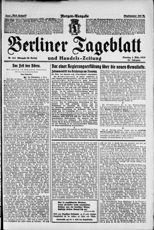 Berliner Tageblatt und Handels-Zeitung vom 04.03.1923