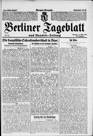 Berliner Tageblatt und Handels-Zeitung vom 13.03.1923