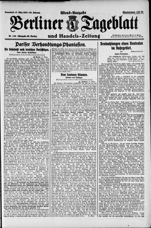 Berliner Tageblatt und Handels-Zeitung vom 17.03.1923