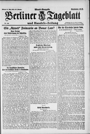 Berliner Tageblatt und Handels-Zeitung vom 21.03.1923