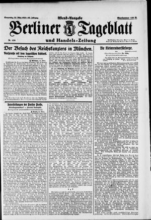 Berliner Tageblatt und Handels-Zeitung vom 22.03.1923