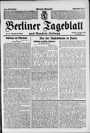 Berliner Tageblatt und Handels-Zeitung vom 25.03.1923