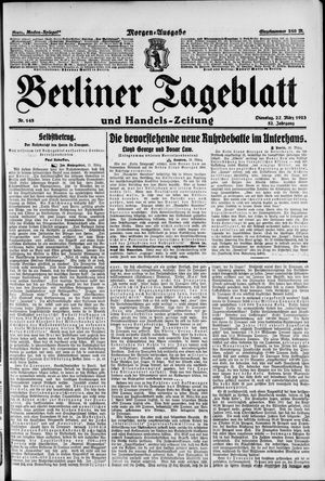 Berliner Tageblatt und Handels-Zeitung vom 27.03.1923
