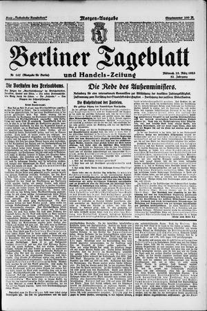 Berliner Tageblatt und Handels-Zeitung vom 28.03.1923