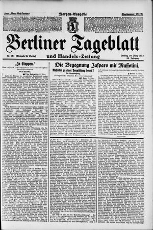 Berliner Tageblatt und Handels-Zeitung vom 30.03.1923