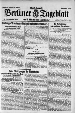Berliner Tageblatt und Handels-Zeitung on Mar 31, 1923