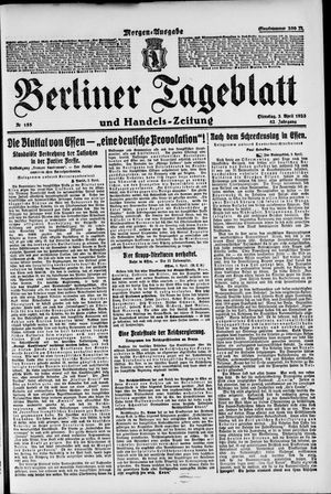 Berliner Tageblatt und Handels-Zeitung vom 03.04.1923