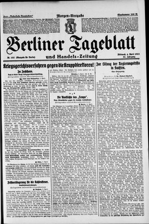 Berliner Tageblatt und Handels-Zeitung vom 04.04.1923