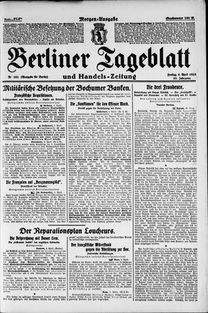 Berliner Tageblatt und Handels-Zeitung vom 06.04.1923