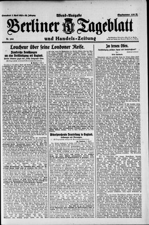 Berliner Tageblatt und Handels-Zeitung vom 07.04.1923