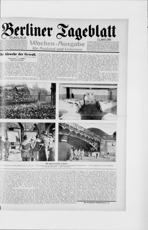 Berliner Tageblatt und Handels-Zeitung on Apr 11, 1923
