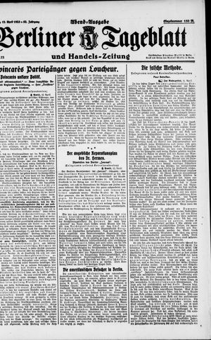 Berliner Tageblatt und Handels-Zeitung vom 12.04.1923