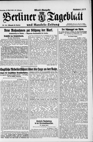 Berliner Tageblatt und Handels-Zeitung vom 19.04.1923