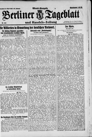 Berliner Tageblatt und Handels-Zeitung vom 28.04.1923