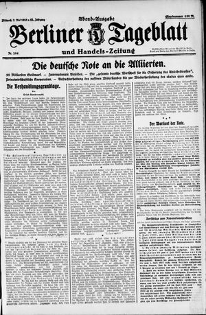 Berliner Tageblatt und Handels-Zeitung vom 02.05.1923