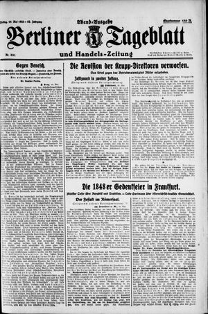 Berliner Tageblatt und Handels-Zeitung vom 18.05.1923