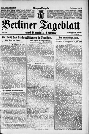 Berliner Tageblatt und Handels-Zeitung vom 19.05.1923