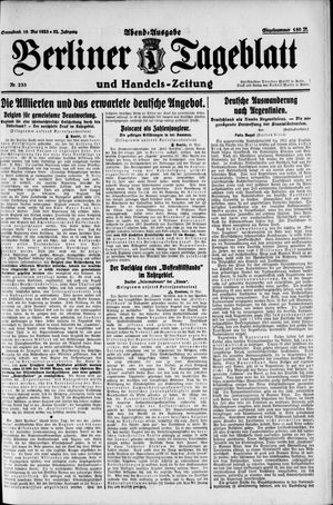 Berliner Tageblatt und Handels-Zeitung vom 19.05.1923