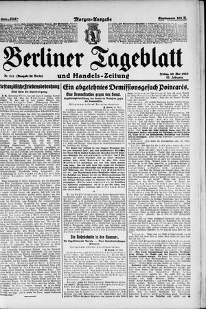 Berliner Tageblatt und Handels-Zeitung on May 25, 1923