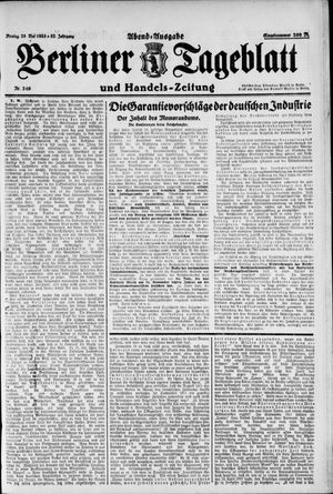 Berliner Tageblatt und Handels-Zeitung on May 28, 1923