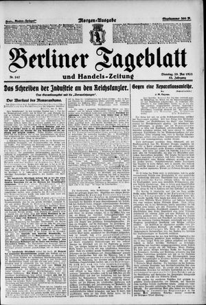 Berliner Tageblatt und Handels-Zeitung vom 29.05.1923