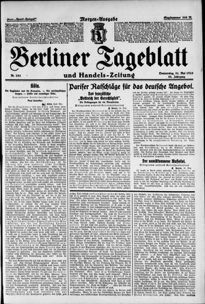Berliner Tageblatt und Handels-Zeitung vom 31.05.1923