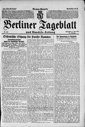 Berliner Tageblatt und Handels-Zeitung vom 02.06.1923