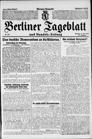 Berliner Tageblatt und Handels-Zeitung vom 05.06.1923
