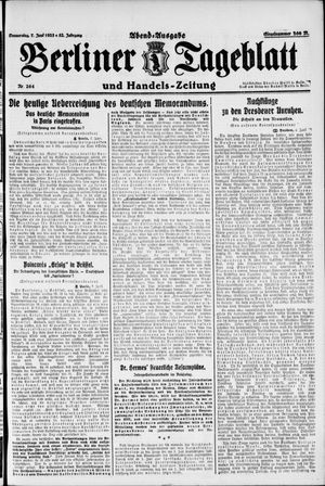 Berliner Tageblatt und Handels-Zeitung vom 07.06.1923