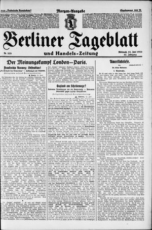 Berliner Tageblatt und Handels-Zeitung on Jun 13, 1923